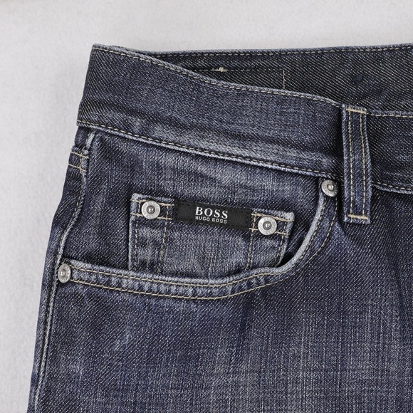 BOSS Hugo Boss Texas Jeans Mens 33x31 Blue Straight Leg Denim Pants Casual - Picture 6 of 15